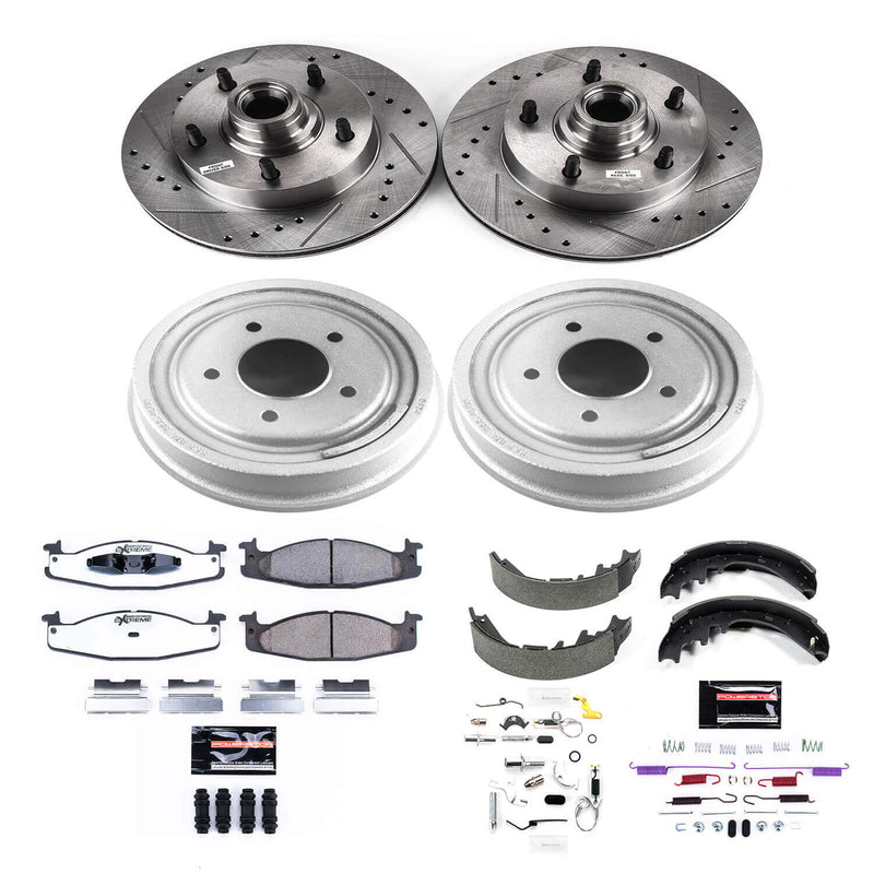 Power Stop K15170DK-36 Z36 Severe-Duty Truck And Tow 1-Click Front And Rear Pad And Rotor Kit for 1997-1999 Ford E-150 Econoline 4-WHEEL ABS product image