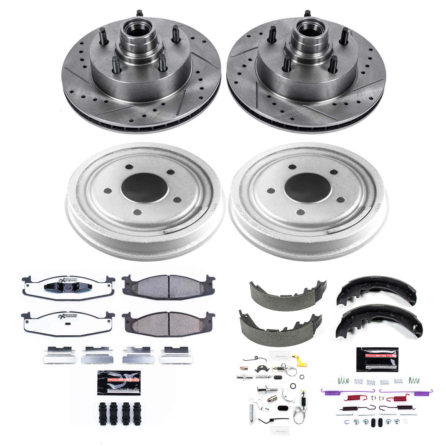Power Stop K15171DK-36 Z36 Severe-Duty Truck And Tow 1-Click Front And Rear Pad And Rotor Kit for 1997-1999 Ford E-150 Econoline 2-WHEEL ABS product image