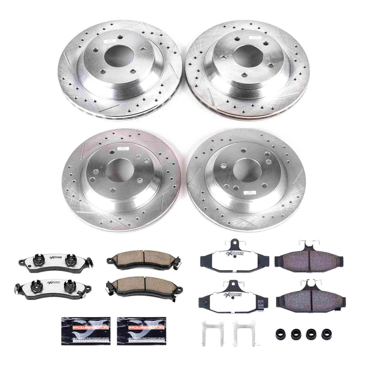 Power Stop K1518-26 Z26 Extreme Street Warrior 1-Click Brake Kit (Front And Rear) for 1988-1995 Chevrolet Corvette product image