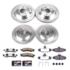 Power Stop K1518-26 Z26 Extreme Street Warrior 1-Click Brake Kit (Front And Rear) for 1988-1995 Chevrolet Corvette product image