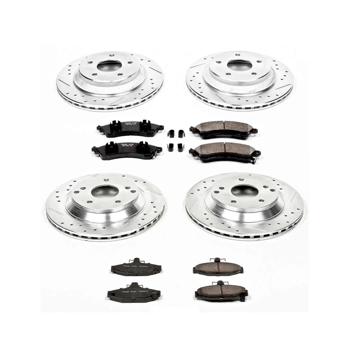 Power Stop K1518 - Z23 Evolution Sport Performance 1-Click Brake Kit With Hardware (Front And Rear)