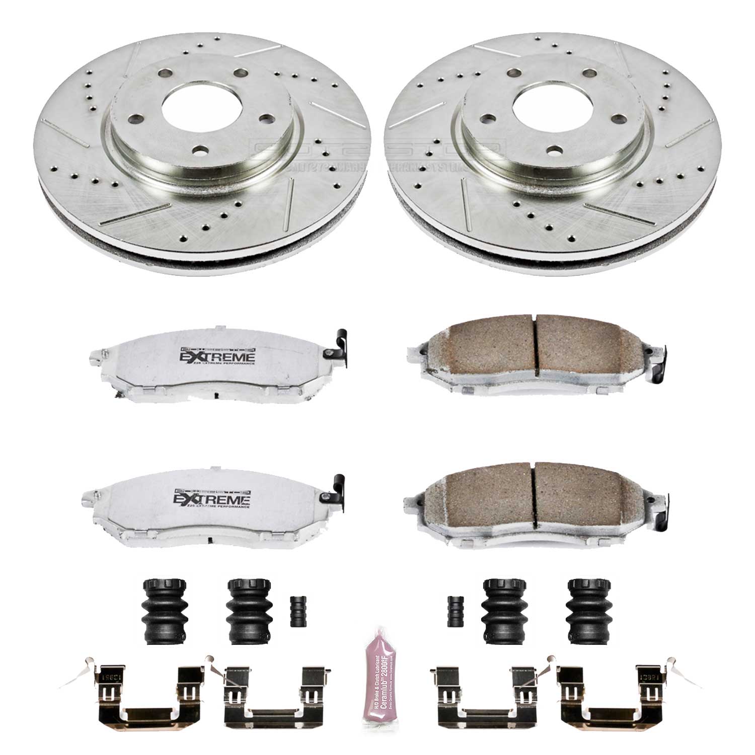 Power Stop K152-26 Z26 Extreme Street Warrior 1-Click Brake Kit (Front) for 2002-2006 INFINITI M45 product image