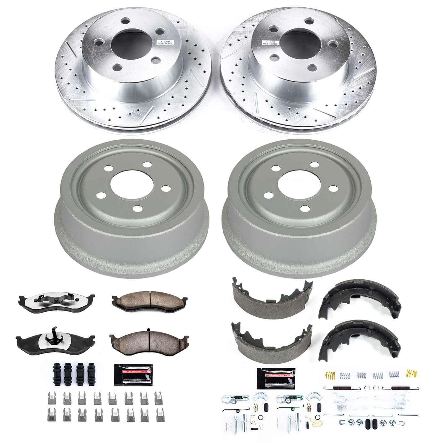 Power Stop K15215DK-36 Z36 Severe-Duty Truck And Tow 1-Click Front And Rear Pad And Rotor Kit for 2001-2002 Jeep Wrangler product image