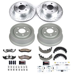 Power Stop K15215DK-36 Z36 Severe-Duty Truck And Tow 1-Click Front And Rear Pad And Rotor Kit for 2001-2002 Jeep Wrangler product image