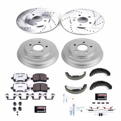 Power Stop K15225DK-26 Z26 Street Warrior 1-Click Front And Rear Brake Kit With Drum Brakes And Brake Shoes for 2009-2010 Chevrolet Hhr Rear Drum product image