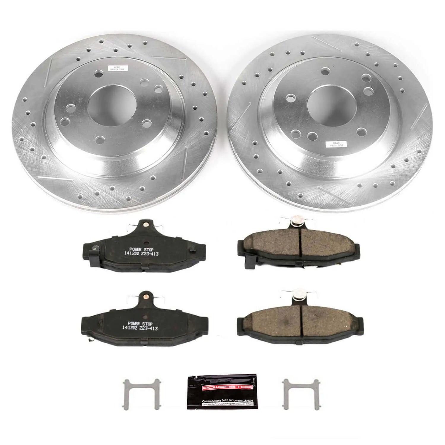 Power Stop K1523 - Z23 Evolution Sport Performance 1-Click Brake Kit With Hardware (Rear)