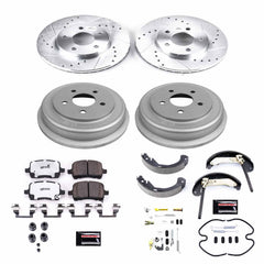 Power Stop K15239DK-26 Z26 Street Warrior 1-Click Front And Rear Brake Kit With Drum Brakes And Brake Shoes for 2004-2007 Chevrolet Malibu Rear Drum product image