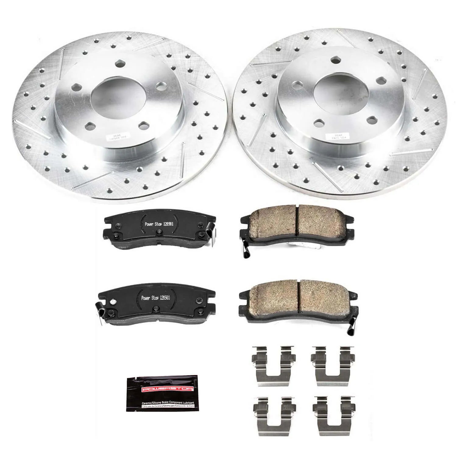 Power Stop K1526 - Z23 Evolution Sport Performance 1-Click Brake Kit With Hardware (Rear)