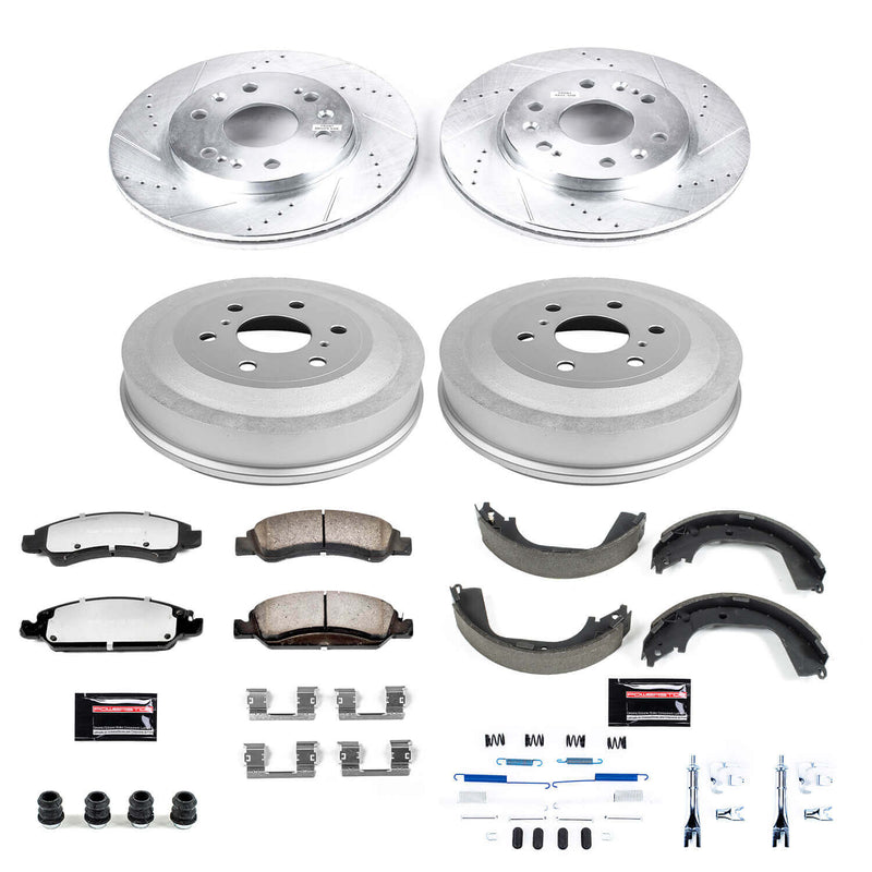 Power Stop K15263DK-36 Z36 Severe-Duty Truck And Tow 1-Click Front And Rear Brake Kit for 2009-2013 Chevrolet Silverado 1500 Rear Drum product image
