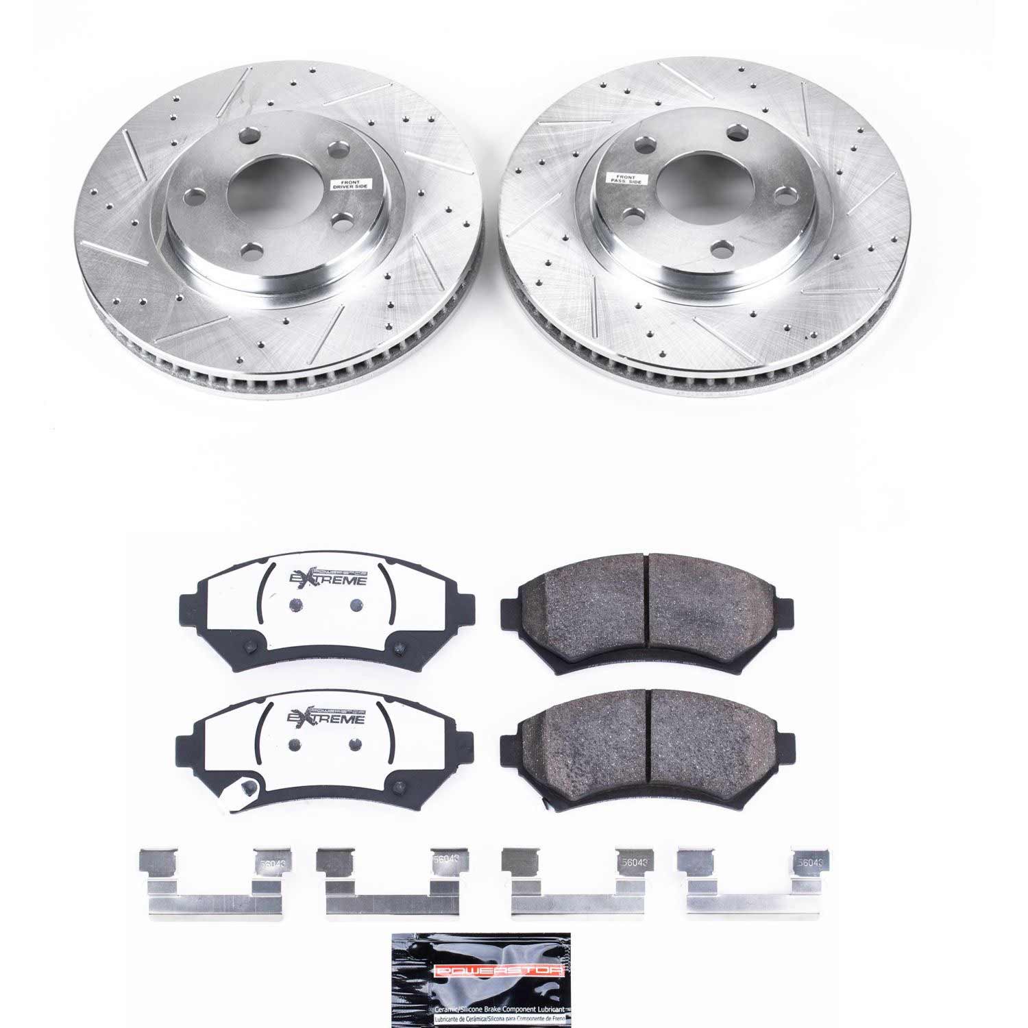 Power Stop K1542-26 Z26 Extreme Street Warrior 1-Click Brake Kit (Front) for 1997-2005 Buick Lesabre product image