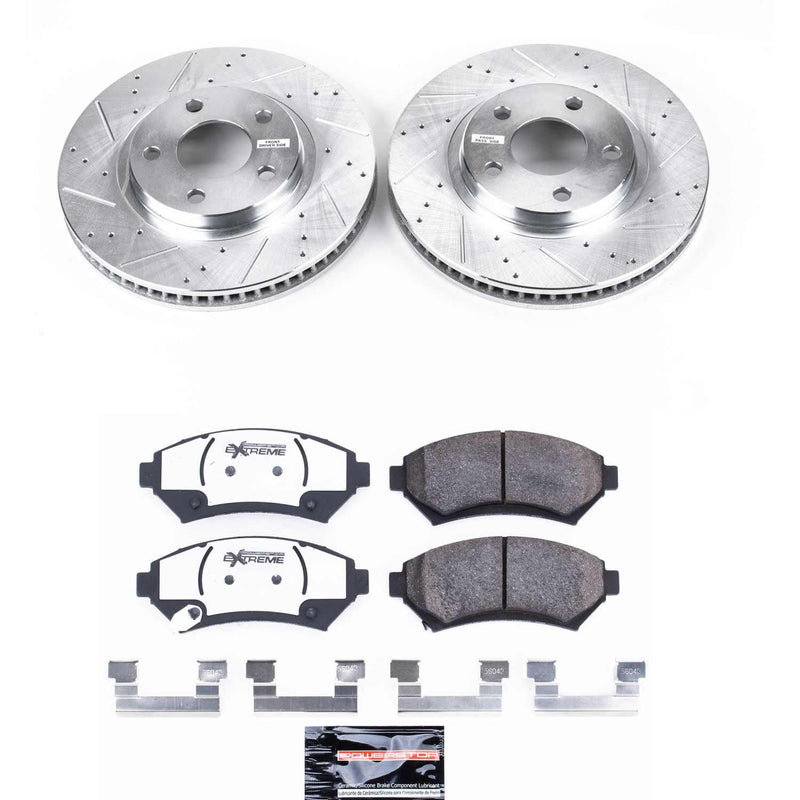 Power Stop K1542-26 Z26 Extreme Street Warrior 1-Click Brake Kit (Front) for 1997-2005 Buick Lesabre product image