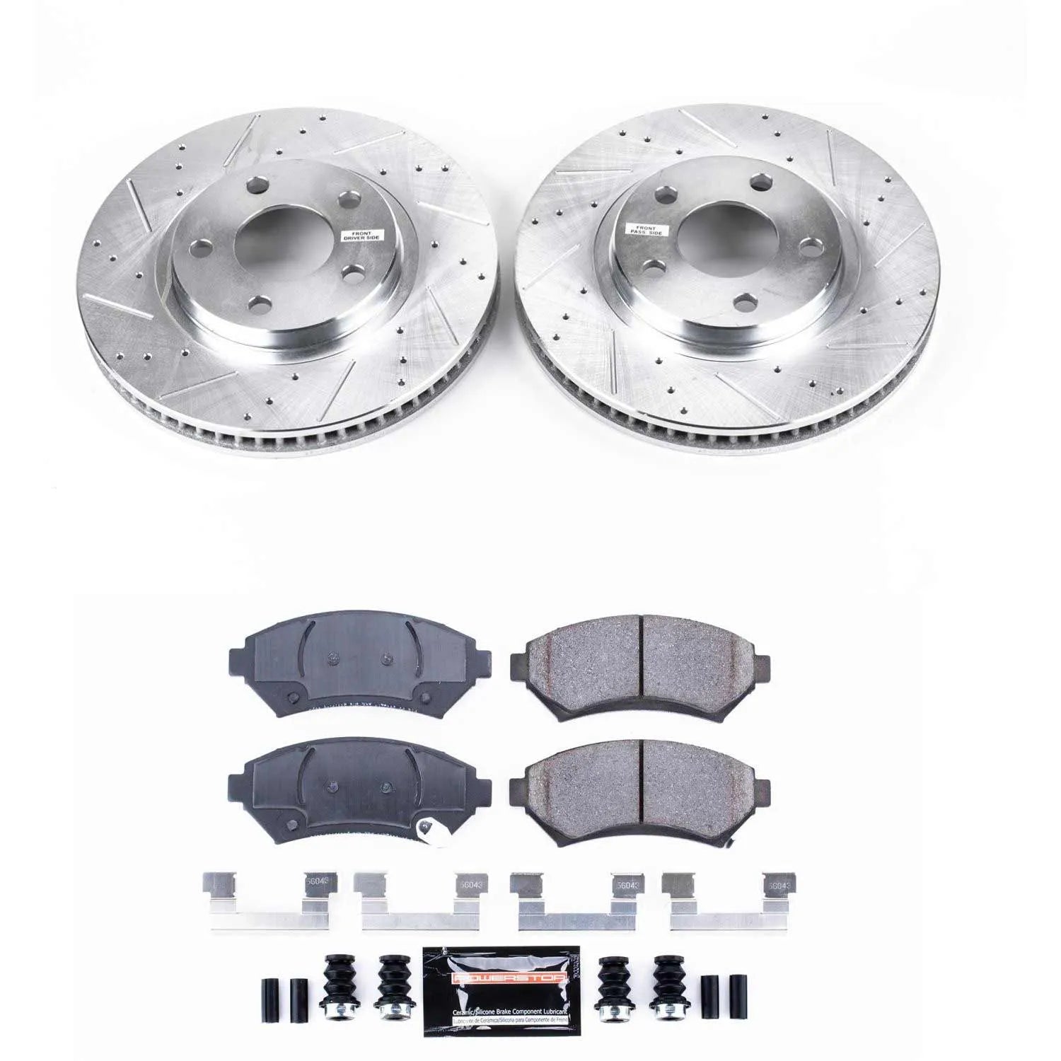 Power Stop K1542 - Z23 Evolution Sport Performance 1-Click Brake Kit With Hardware (Front)