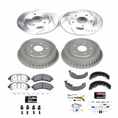 Power Stop K15428DK-36 Z36 Severe-Duty Truck And Tow 1-Click Front And Rear Pad And Rotor Kit for 1998-2003 Chevrolet S10 4 Wheel Drive Rear Drum product image
