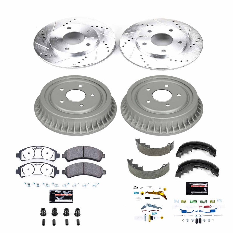 Power Stop K15428DK-36 Z36 Severe-Duty Truck And Tow 1-Click Front And Rear Pad And Rotor Kit for 1998-2003 Chevrolet S10 4 Wheel Drive Rear Drum product image