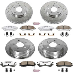 Power Stop K1544-26 Z26 Extreme Street Warrior 1-Click Brake Kit (Front And Rear) for 1998-2005 Chevrolet Impala product image