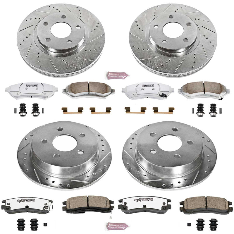 Power Stop K1544-26 Z26 Extreme Street Warrior 1-Click Brake Kit (Front And Rear) for 1998-2005 Chevrolet Impala product image