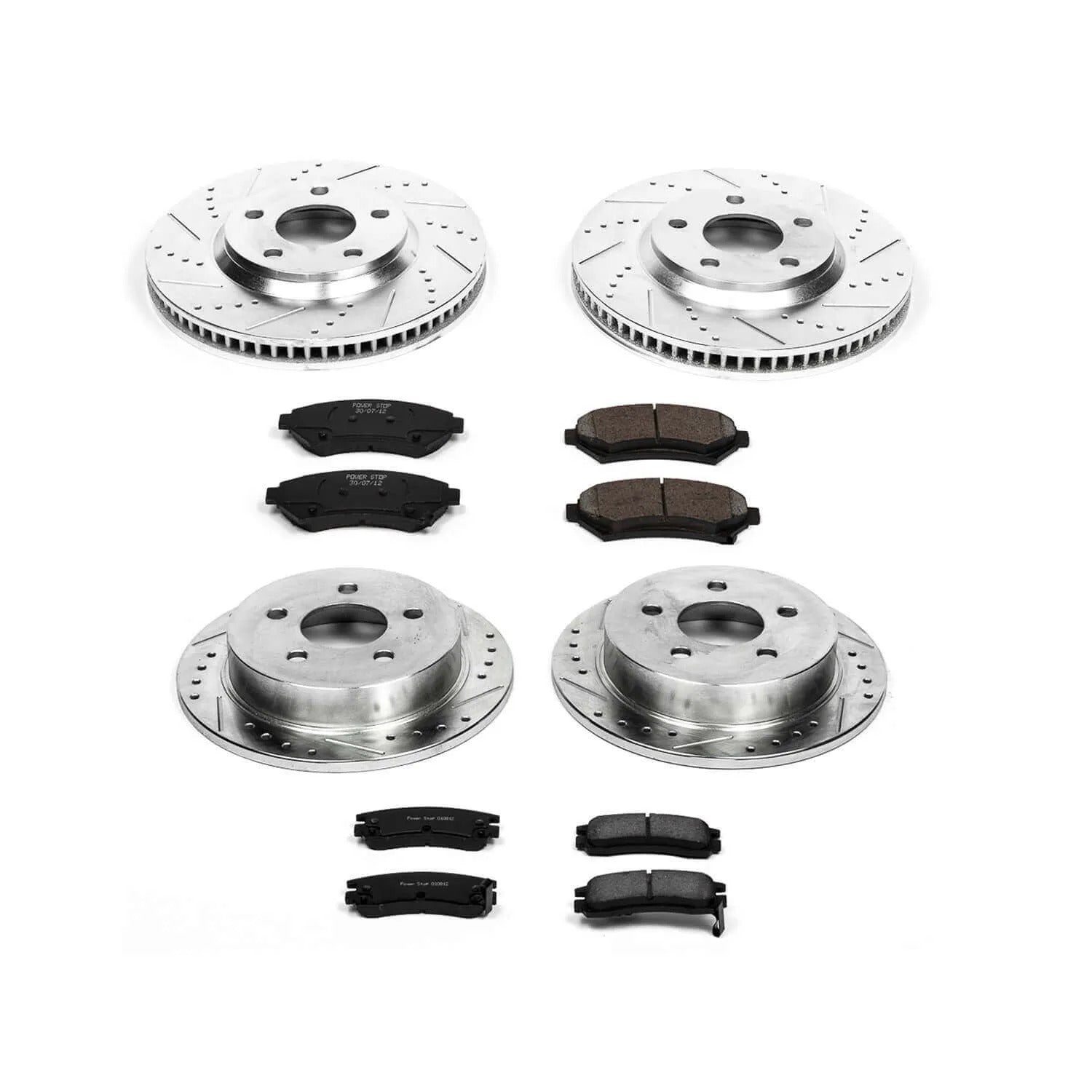 Power Stop K1544 - Z23 Evolution Sport Performance 1-Click Brake Kit With Hardware (Front And Rear)