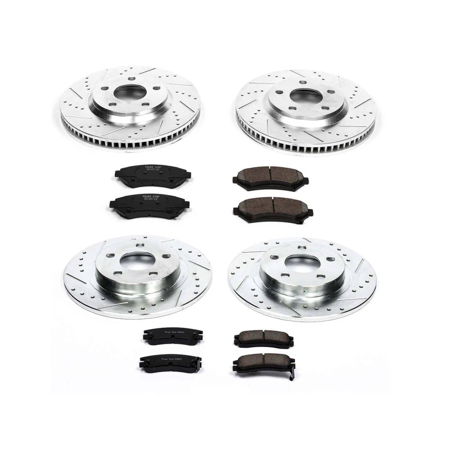 Power Stop K1545 - Z23 Evolution Sport Performance 1-Click Brake Kit With Hardware (Front And Rear)