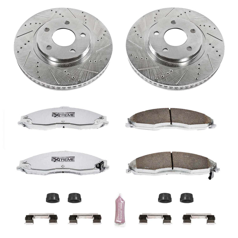 Power Stop K1547-26 Z26 Extreme Street Warrior 1-Click Brake Kit (Front) for 1998-2002 Chevrolet Camaro product image