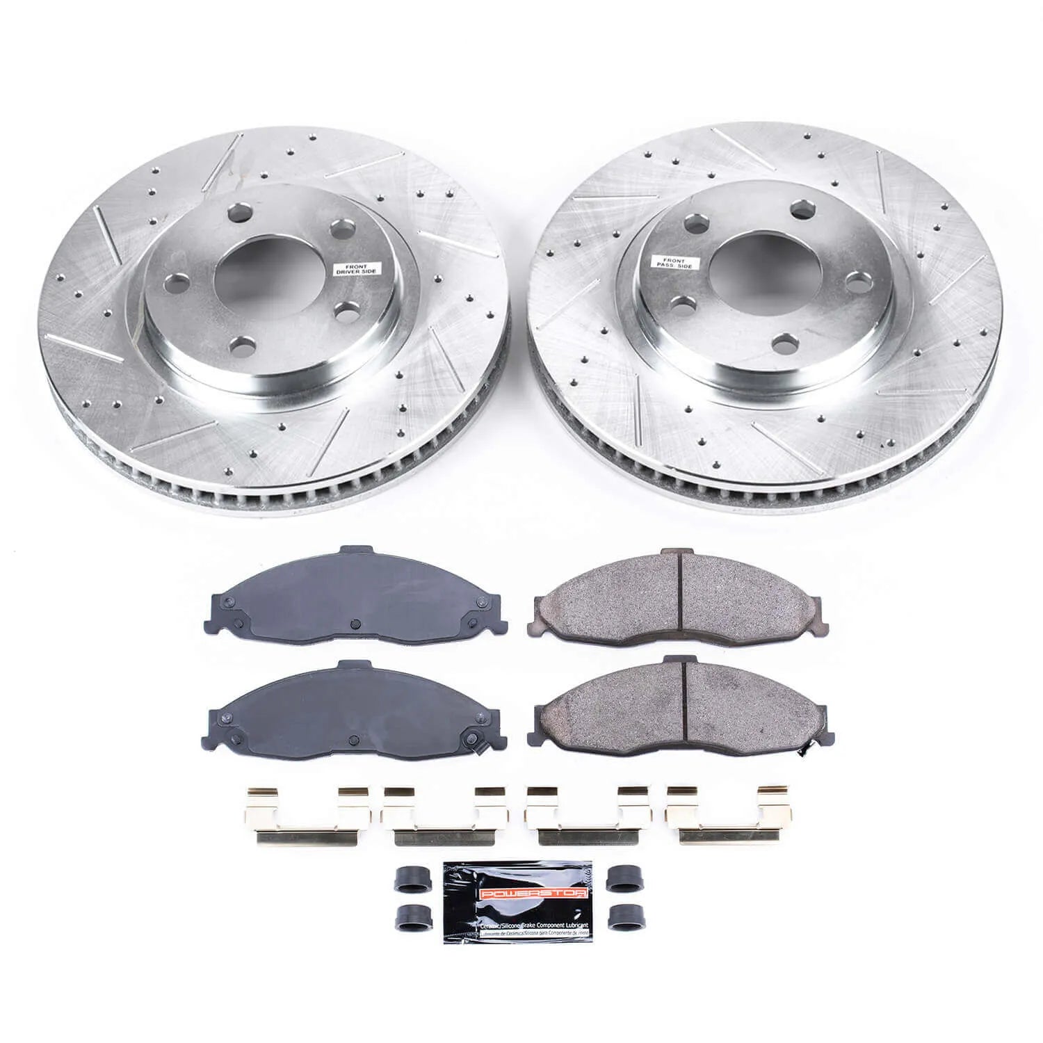 Power Stop K1547 - Z23 Evolution Sport Performance 1-Click Brake Kit With Hardware (Front)