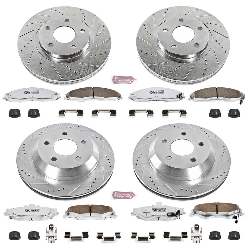 Power Stop K1548-26 Z26 Extreme Street Warrior 1-Click Brake Kit (Front And Rear) for 1998-2002 Chevrolet Camaro product image