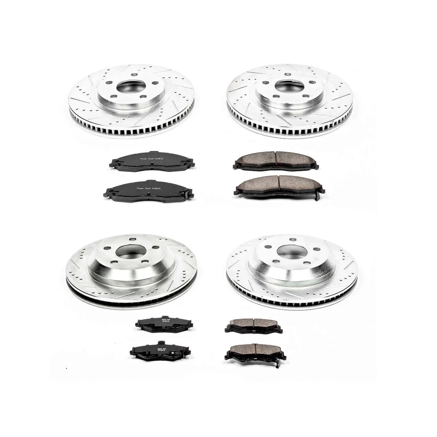 Power Stop K1548 - Z23 Evolution Sport Performance 1-Click Brake Kit With Hardware (Front And Rear)
