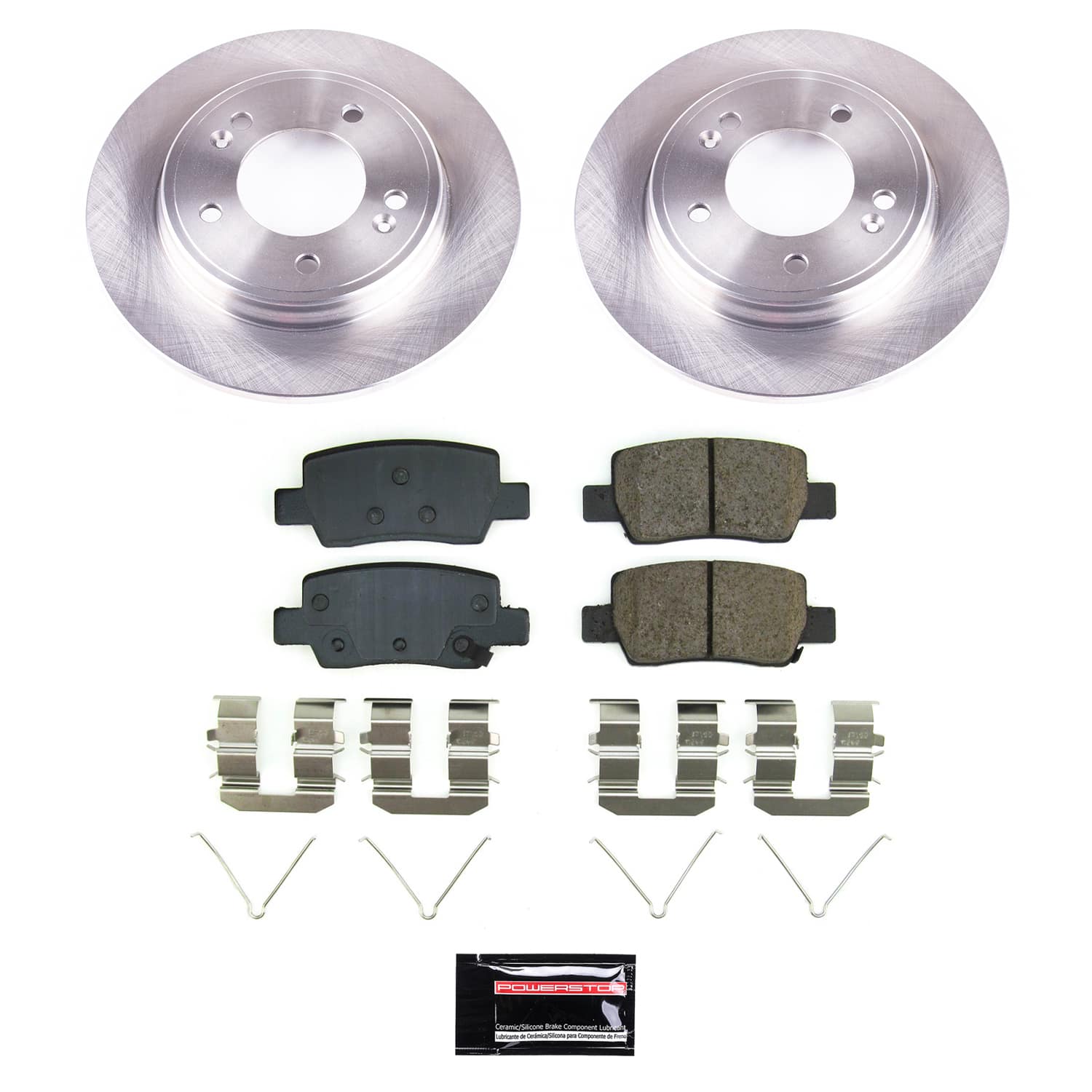 Power Stop K15486DK-26 - Front And Rear Z26 Street Warrior Pad And Rotor Kit With Drum And Brake Shoes vehicle fitment brake part