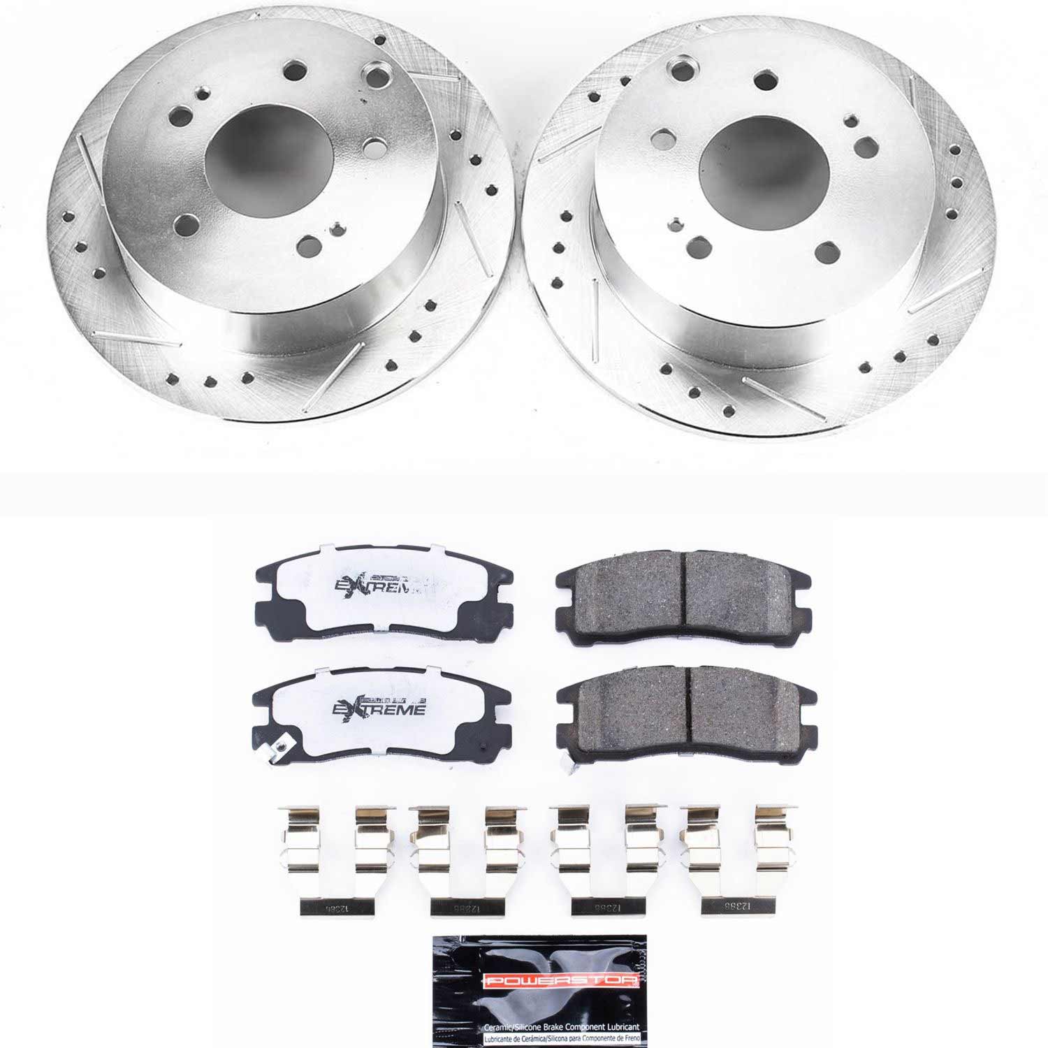 Power Stop K155-26 Z26 Extreme Street Warrior 1-Click Brake Kit (Rear) for 2004-2012 Mitsubishi Eclipse product image