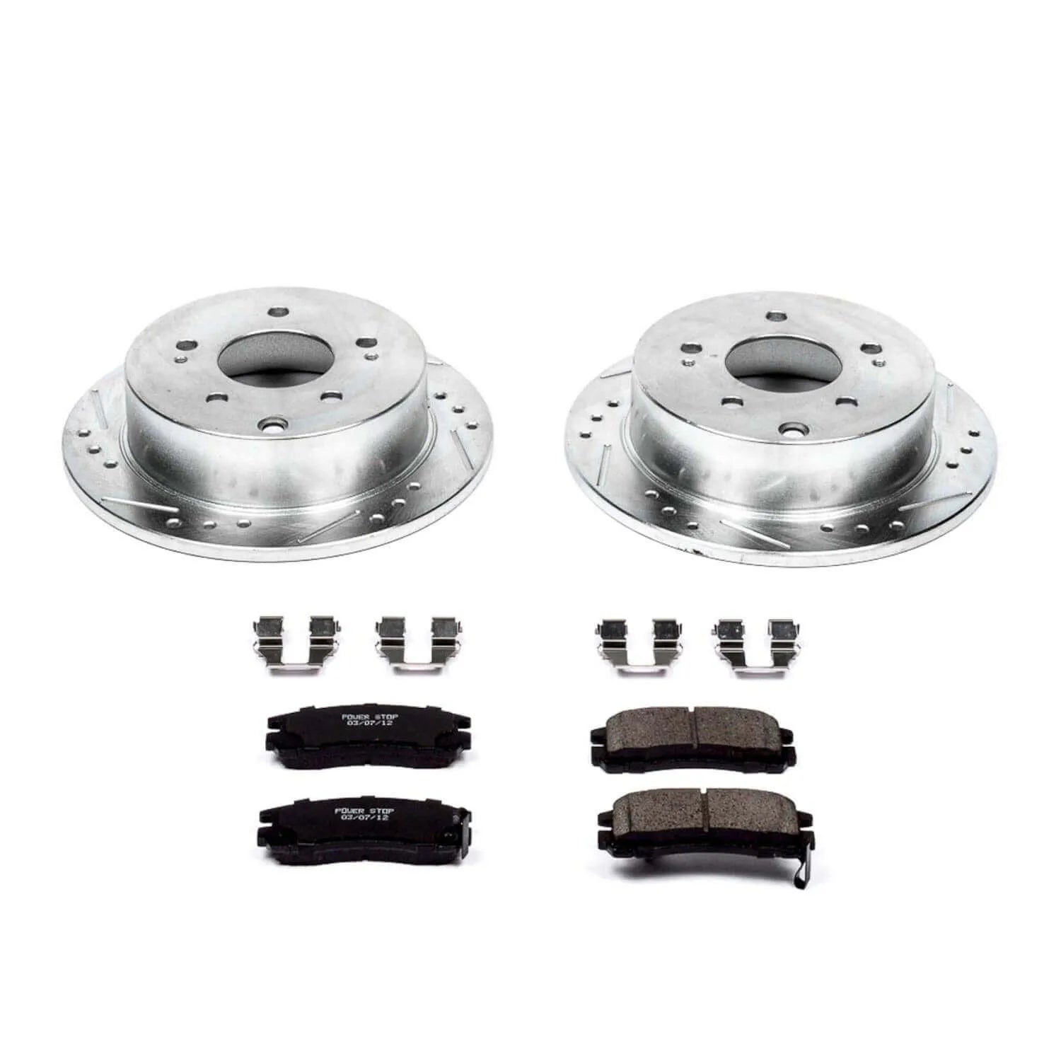 Power Stop K155 - Z23 Evolution Sport Performance 1-Click Brake Kit With Hardware (Rear)