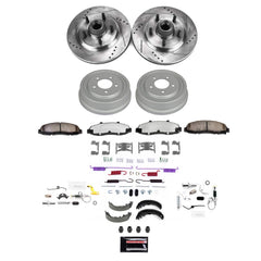 Power Stop K15506DK-36 Front And Rear Z36 Severe-Duty Truck And Tow 1-Click Pad And Rotor Kit With Drum And Brake Shoes for 2001-2002 Ford F-150 Rear Wheel Drive Rear Drum product image