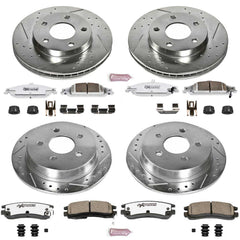 Power Stop K1552-26 Z26 Extreme Street Warrior 1-Click Brake Kit (Front And Rear) for 1999-2005 Oldsmobile Alero product image