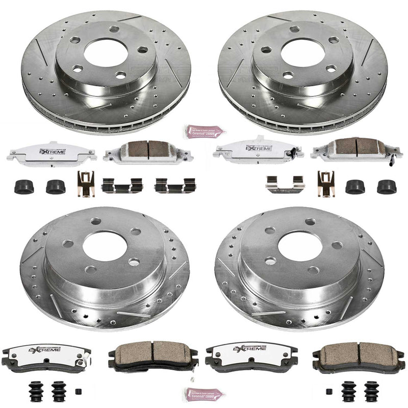 Power Stop K1552-26 Z26 Extreme Street Warrior 1-Click Brake Kit (Front And Rear) for 1999-2005 Oldsmobile Alero product image