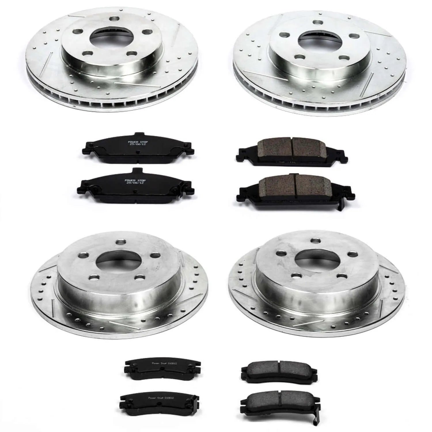 Power Stop K1552 - Z23 Evolution Sport Performance 1-Click Brake Kit With Hardware (Front And Rear)