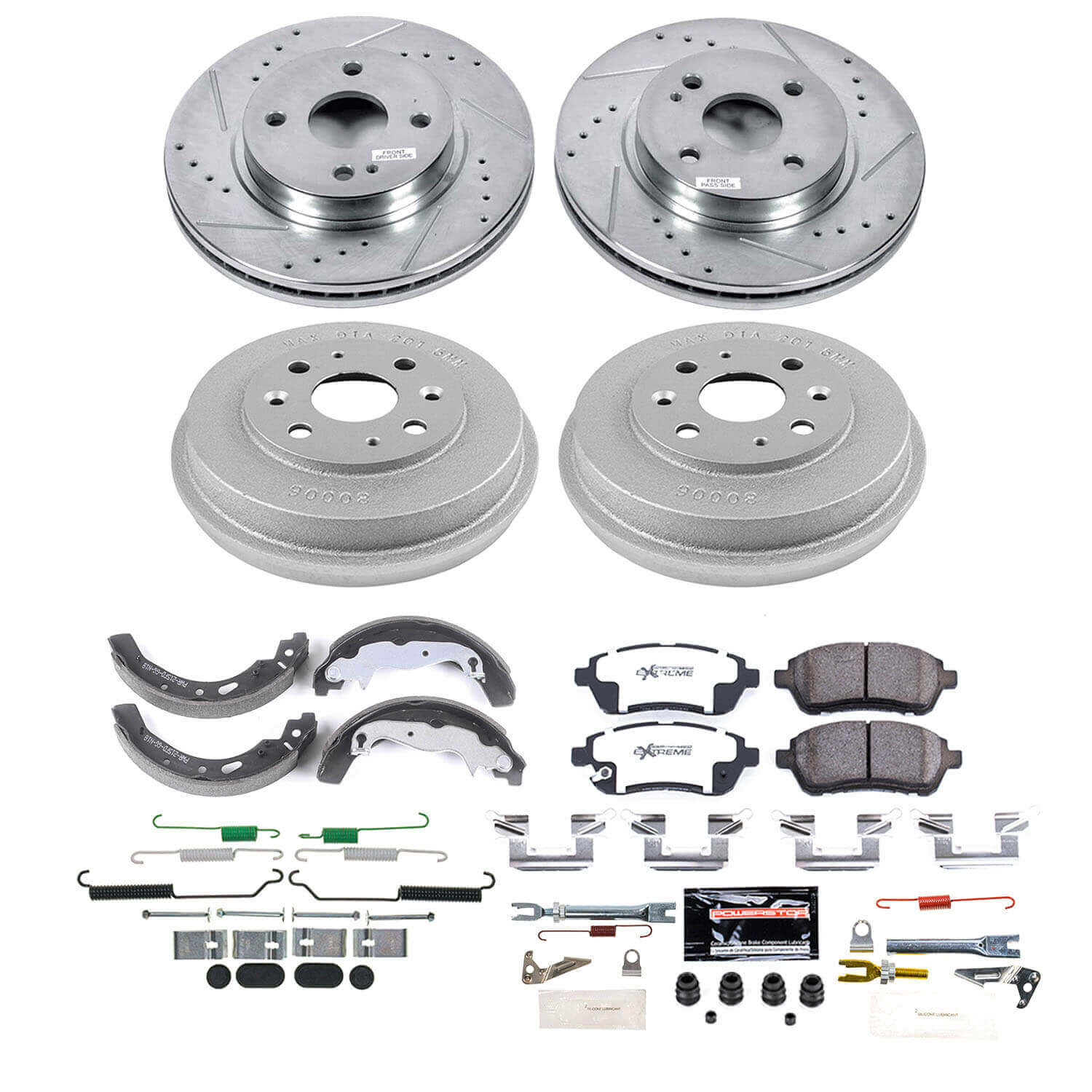 Power Stop K15529DK-26 Front And Rear Z26 Extreme Street Warrior 1-Click Pad And Rotor Kit for 2011-2014 Mazda 2 product image