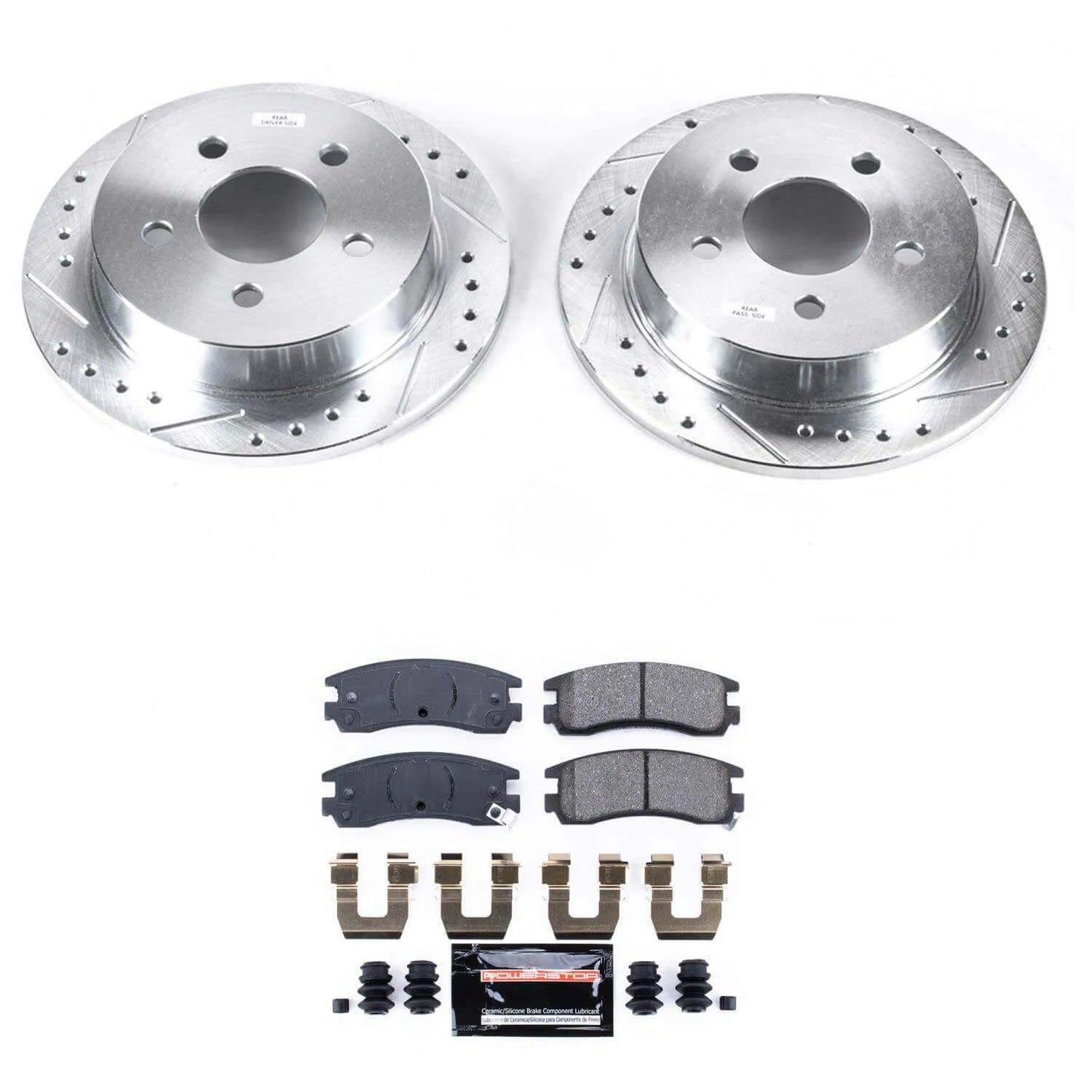 Power Stop K1558 - Z23 Evolution Sport Performance 1-Click Brake Kit With Hardware (Rear)