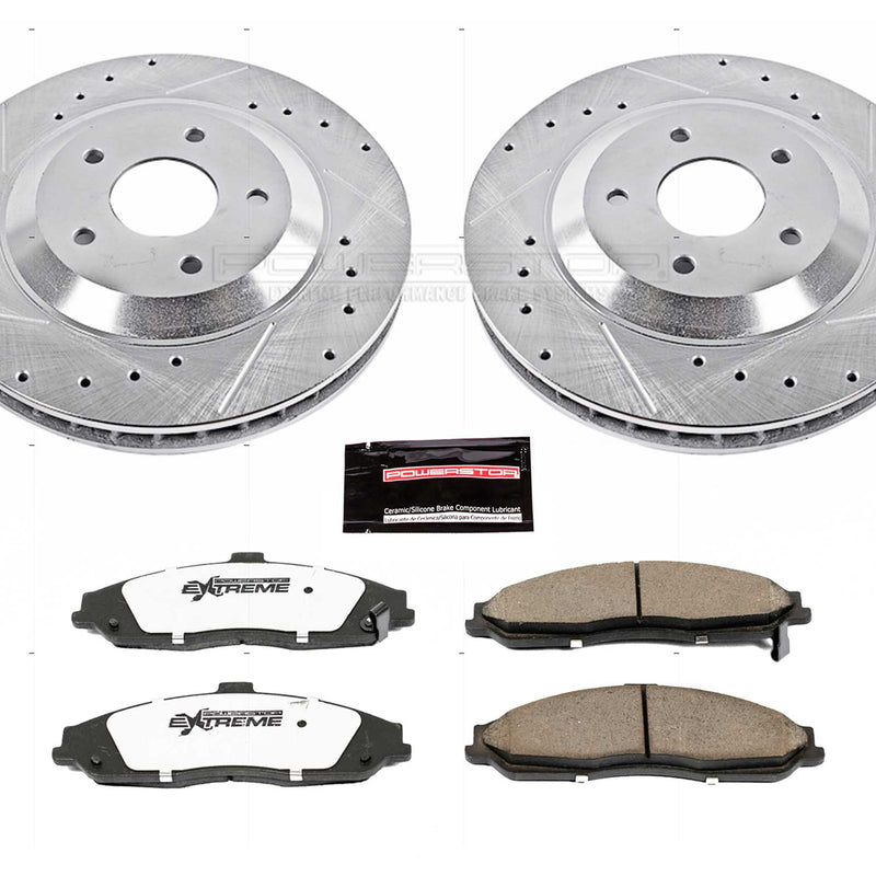 Power Stop K1559-26 Z26 Extreme Street Warrior 1-Click Brake Kit (Front) for 1997-2009 Cadillac Xlr product image