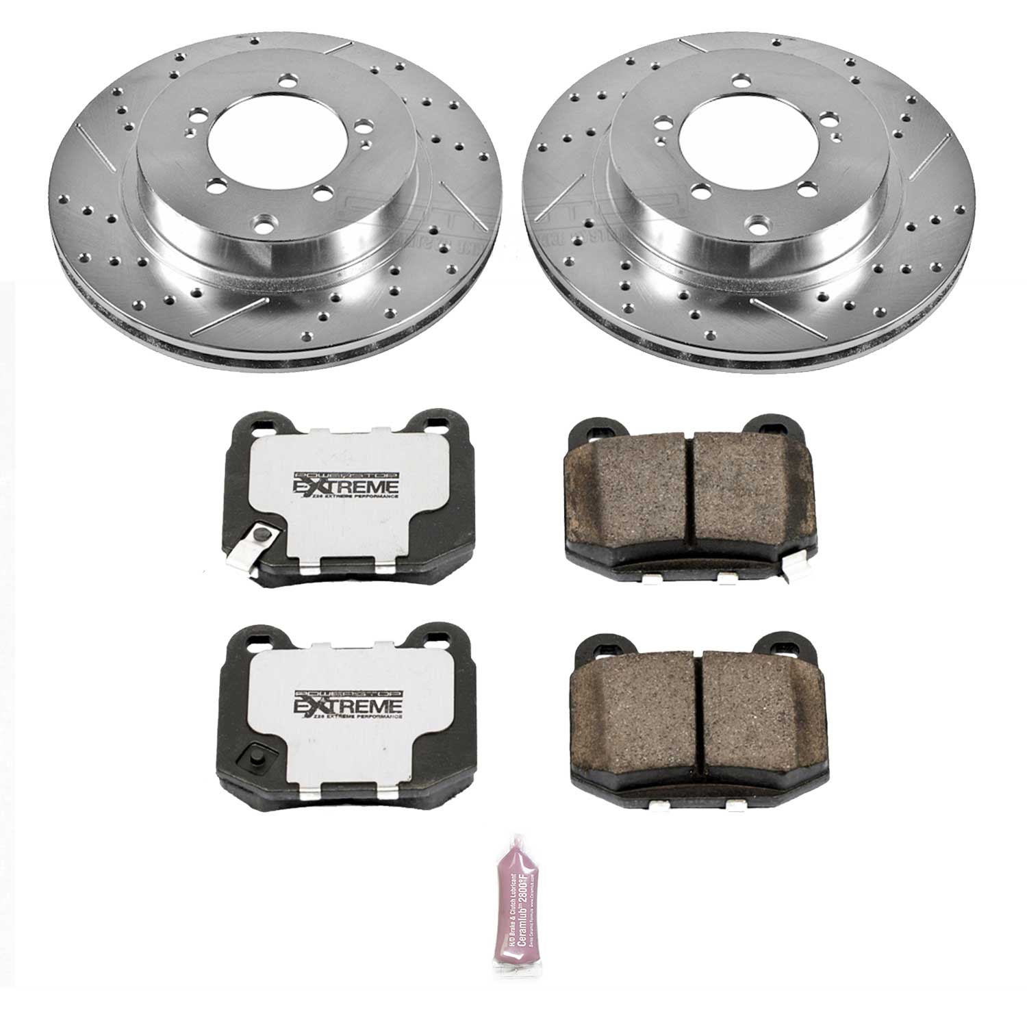 Power Stop K156-26 Z26 Extreme Street Warrior 1-Click Brake Kit (Rear) for 2003-2006 Mitsubishi Lancer Evolution product image