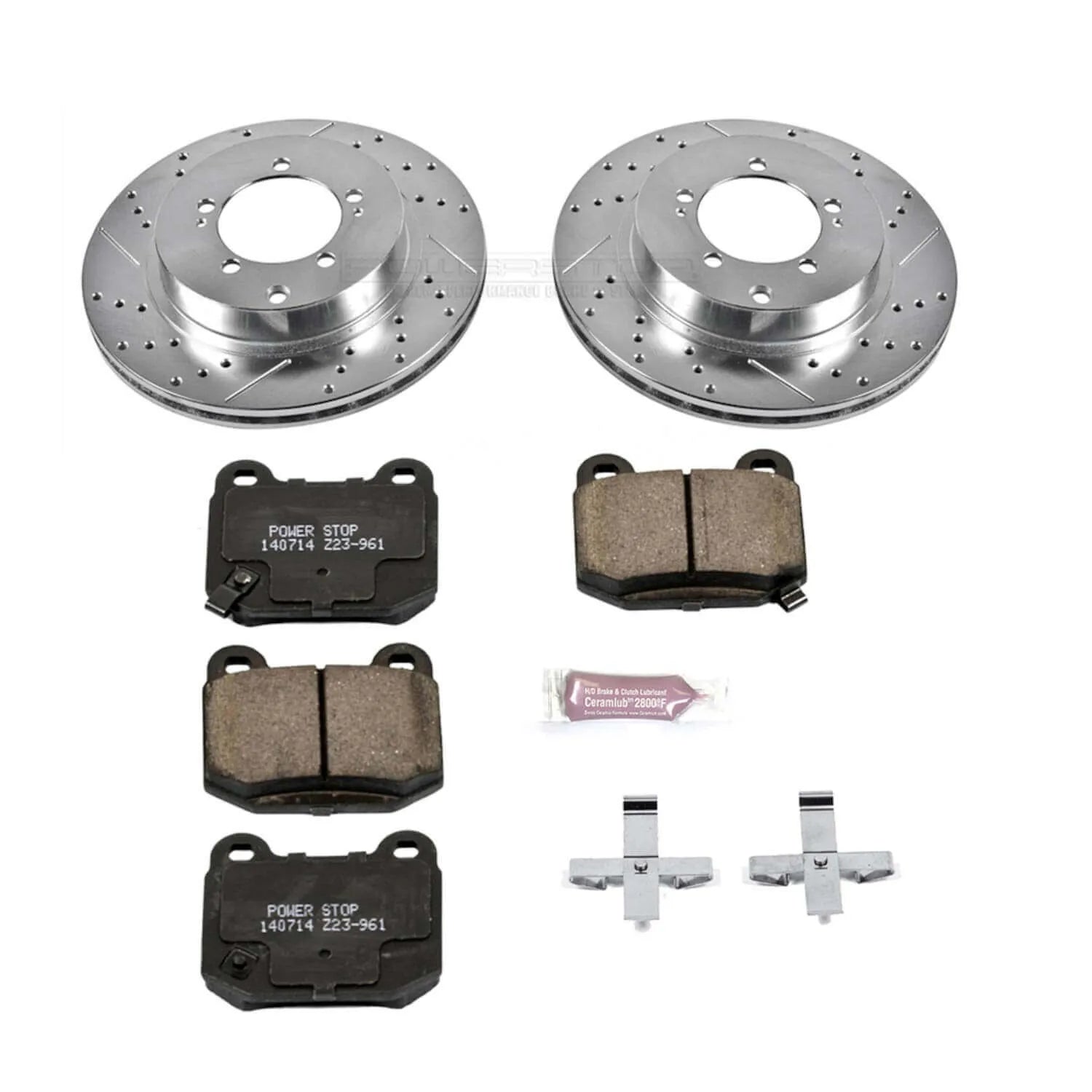 Power Stop K156 - Z23 Evolution Sport Performance 1-Click Brake Kit With Hardware (Rear)