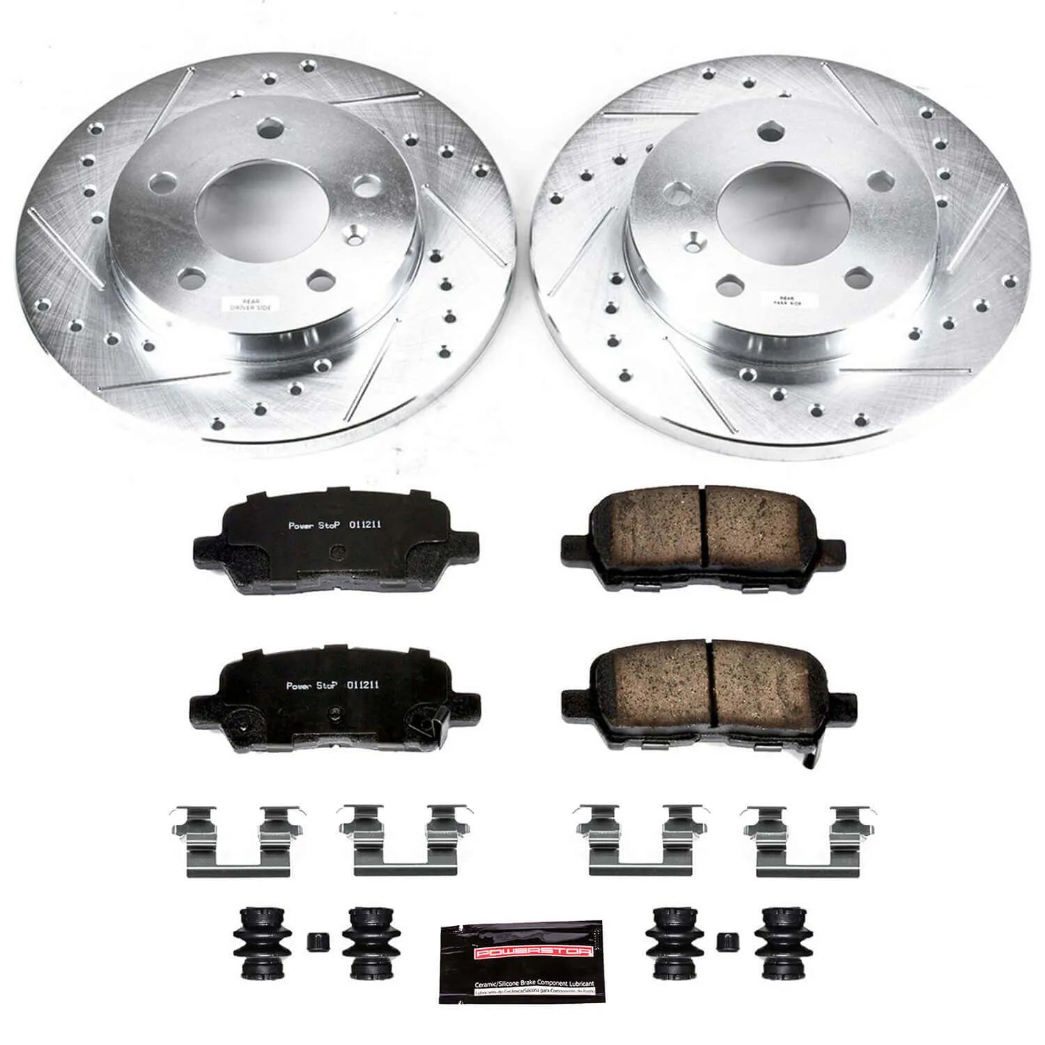 Power Stop K1602 - Z23 Evolution Sport Performance 1-Click Brake Kit With Hardware (Rear)