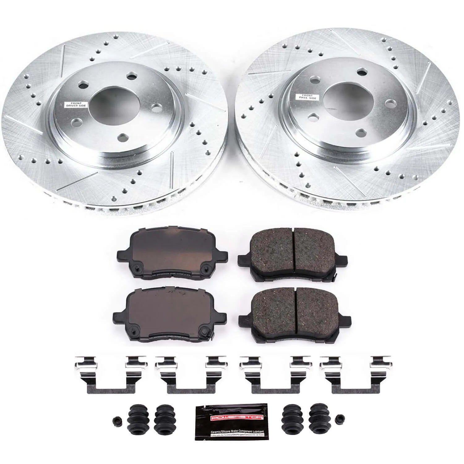 Power Stop K1610 - Z23 Evolution Sport Performance 1-Click Brake Kit With Hardware (Front)