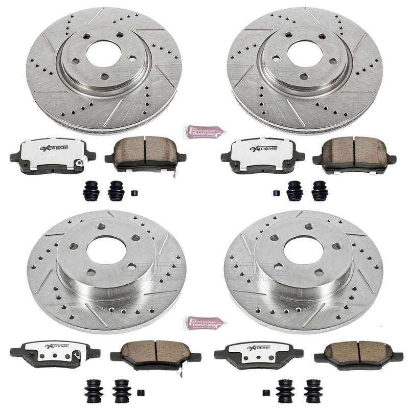 Power Stop K1612-26 - Z26 Extreme Street Warrior 1-Click Brake Kit (Front And Rear) vehicle fitment brake part