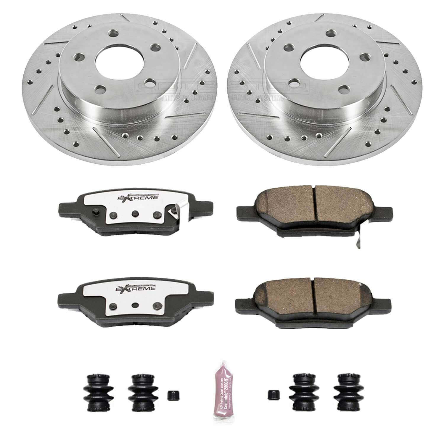 Power Stop K1616-26 Z26 Extreme Street Warrior 1-Click Brake Kit (Rear) for 2004-2012 Chevrolet Cobalt product image