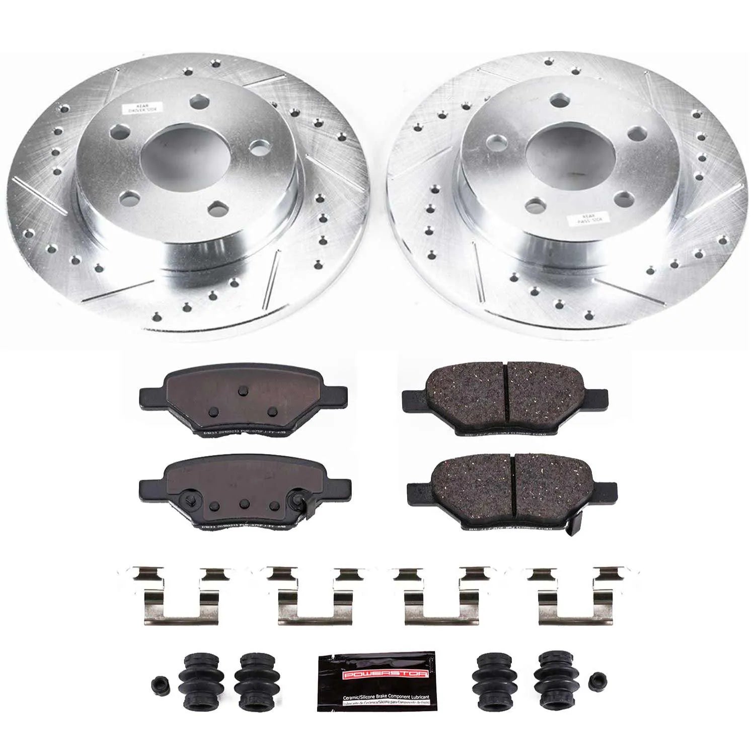 Power Stop K1616 - Z23 Evolution Sport Performance 1-Click Brake Kit With Hardware (Rear)