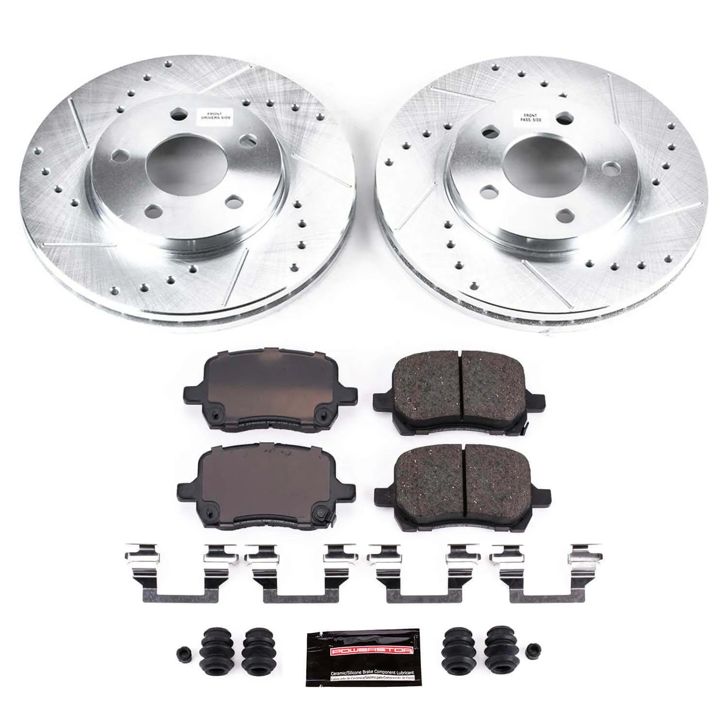 Power Stop K1617 - Z23 Evolution Sport Performance 1-Click Brake Kit With Hardware (Front)