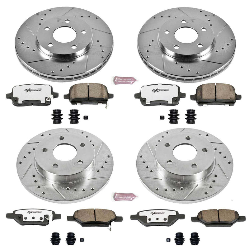 Power Stop K1618-26 - Z26 Extreme Street Warrior 1-Click Brake Kit (Front And Rear) vehicle fitment brake part