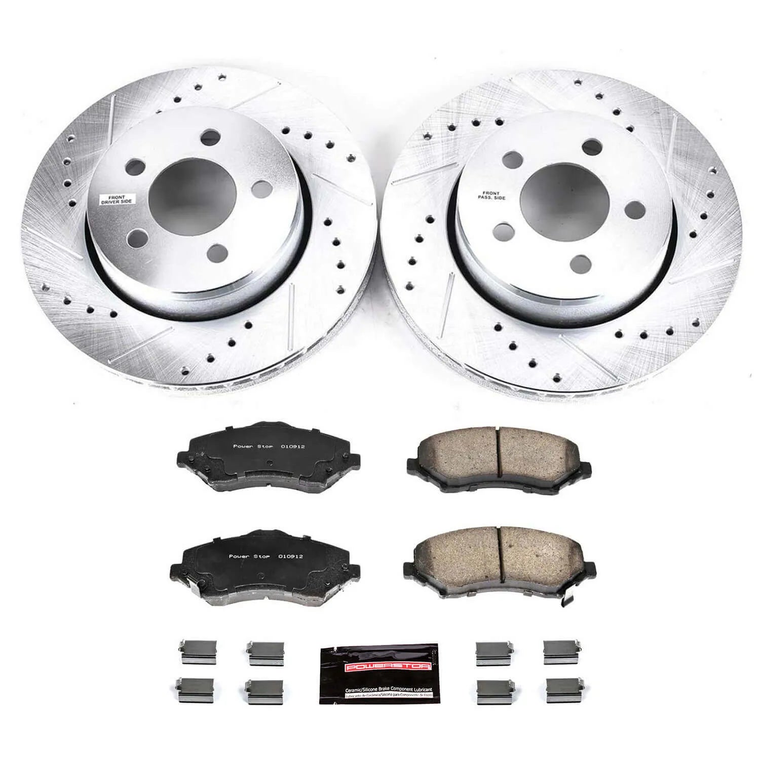 Power Stop K1631 - Z23 Evolution Sport Performance 1-Click Brake Kit With Hardware (Front)