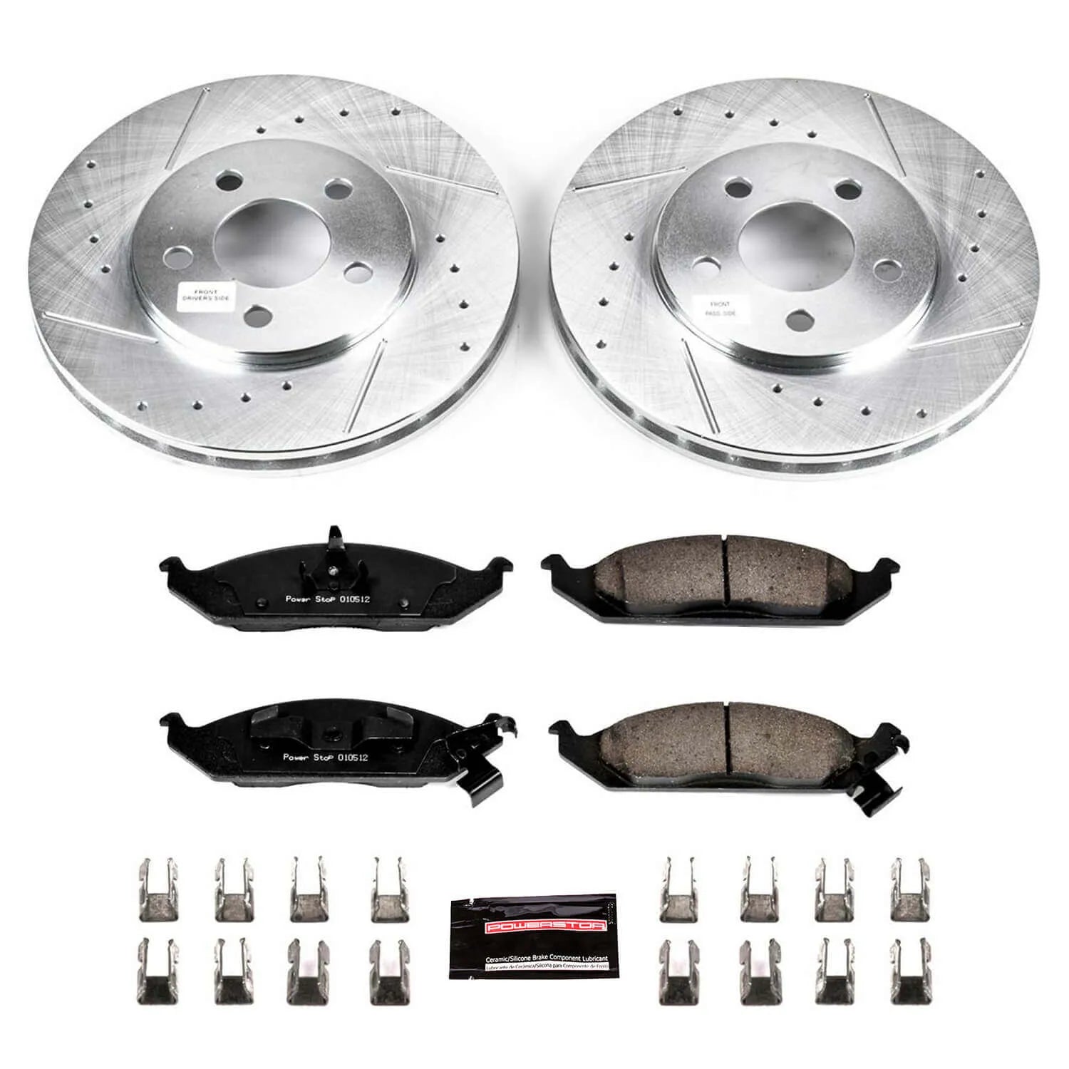 Power Stop K1676 - Z23 Evolution Sport Performance 1-Click Brake Kit With Hardware (Front)