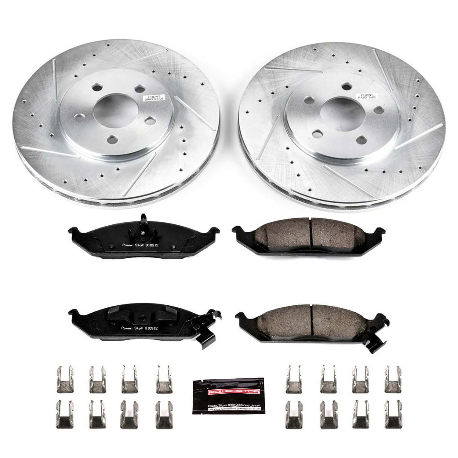 Power Stop K1679 - Z23 Evolution Sport Performance 1-Click Brake Kit With Hardware (Front)