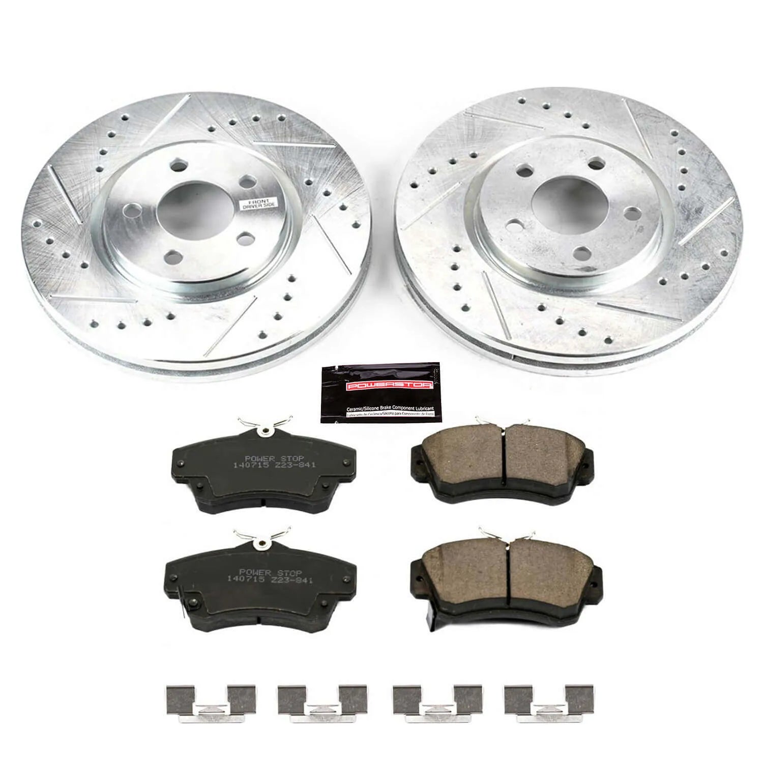Power Stop K1706 - Z23 Evolution Sport Performance 1-Click Brake Kit With Hardware (Front)