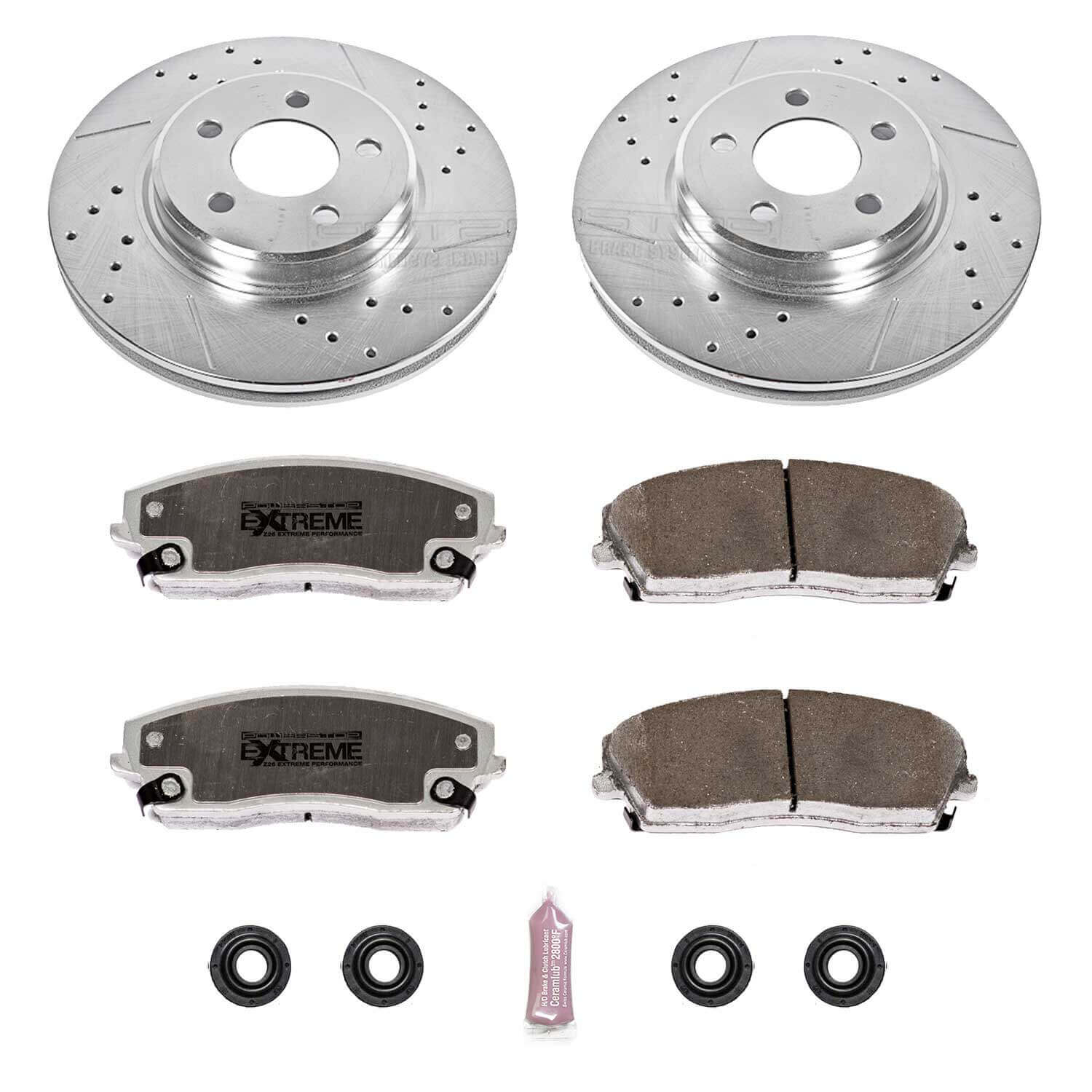 Power Stop K1714-26 Z26 Extreme Street Warrior 1-Click Brake Kit (Front) for 2005-2023 Chrysler 300 product image